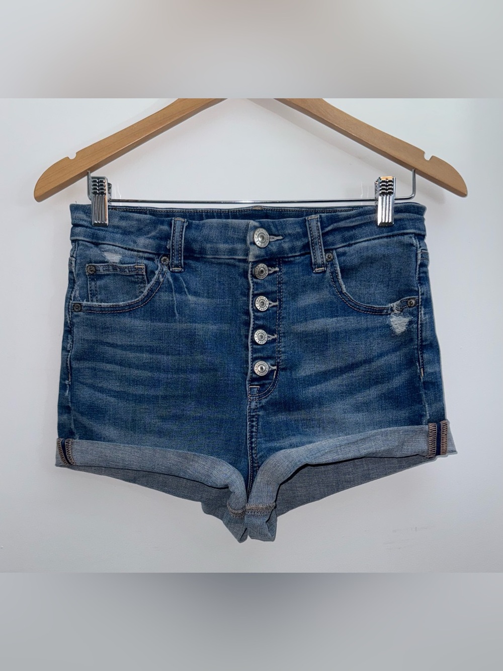 American Eagle Curvy Hi-Rise Shorty Jean Shorts Size 8